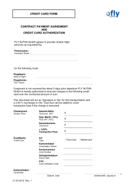 Contract Payment Agreement Form Template