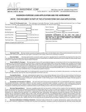 Sample Business Loan Agreement Form Template