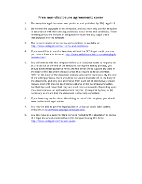 Sample Non Disclosure Agreement Template