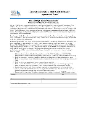 Sample Staff Confidentiality Agreement Form Template