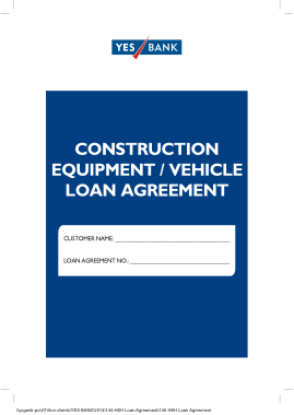Vehicle Loan Agreement Form Template
