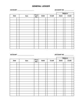 Free Download PDF Books, Accounting Ledger Form Template