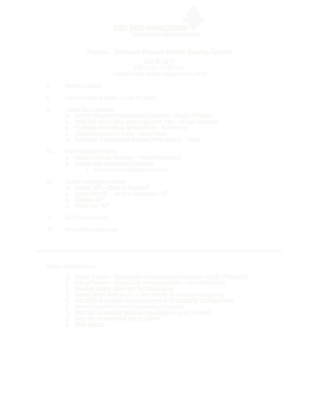 Business Review Meeting Agenda