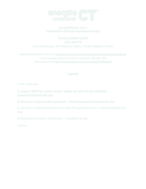 Commercial and Industrial Committee Meeting Agenda
