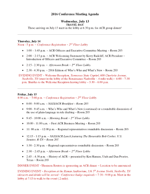 Conference Meeting Agenda