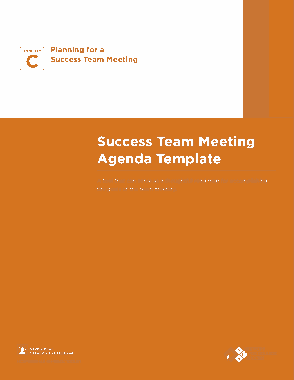Success Team Meeting Agenda