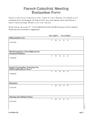 Free Download PDF Books, Parent Meeting Evaluation Form Free