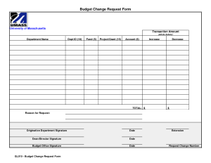 Budget Change Request Form Template
