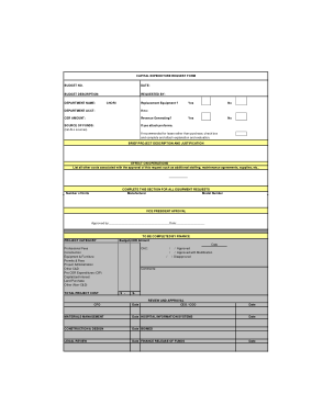 Capital Expenditure Budget Request Form Template