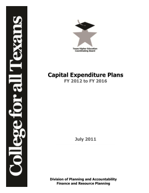 Capital Expenditure Budget Plan Template