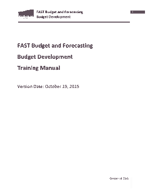 FAST Budget and Forecasting Guide Template