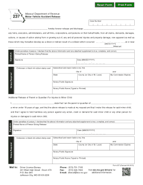 Auto Claim Release Form Template