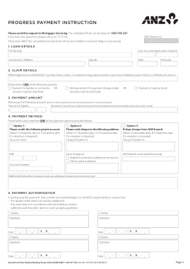Progress Payment Claim Form Template