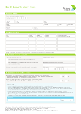 Free Download PDF Books, Defence Health Claim Form Template