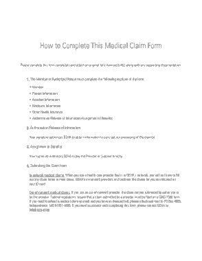 How to Complete Medical Claim Form Template
