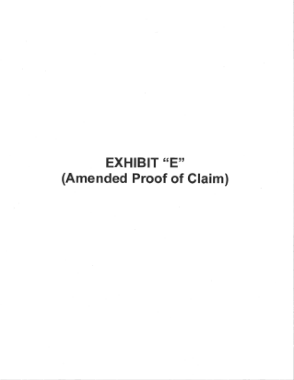 Amended Proof Of Claim Form Template