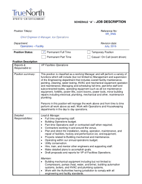 Free Download PDF Books, Chief Operations Engineer Job Description Template