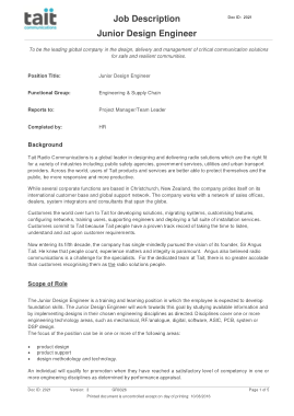 Free Download PDF Books, Junior Design Engineer Job Description Template