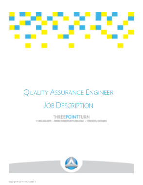 Quality Assurance Engineer Job Description Template