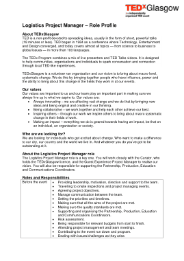Free Download PDF Books, Sample Logistics Project Manager Job Description Template