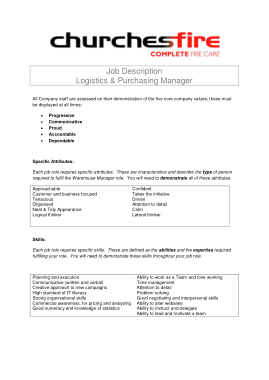 Purchasing And Logistics Officer Job Description Template