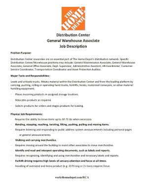 General Warehouse Associate Job Description Template