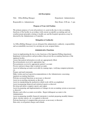 Medical Billing Administrative Assistant Job Description