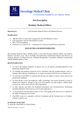 Free Download PDF Books, Resident Medical Officer Job Description Example