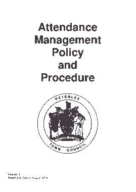 Attendance Management Policy and Procedure. Template