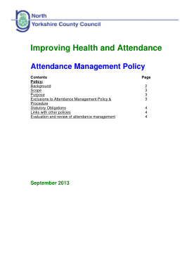 Free Download PDF Books, HR Attendance Management Policy Template