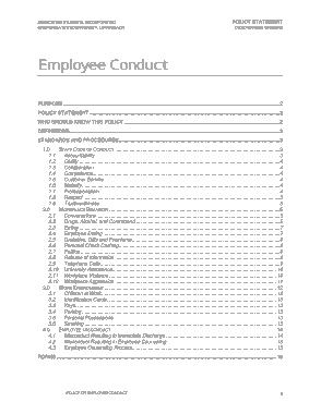 Employee Conduct Policy Template