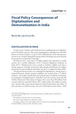 Fiscal Policy Consequences of Digitalization and Demonetization in India Template
