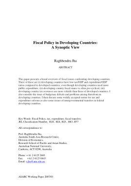 Fiscal Policy in Developing Countries Template