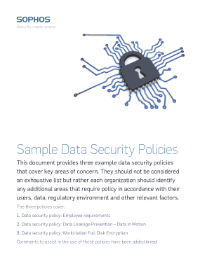 Sample Data Security Policy Template
