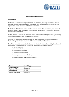 Basic Ethical Fundraising Policy Template