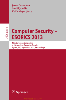 Computer Security ESORICS 2013 – 18th European Symposium on Research in Computer Security