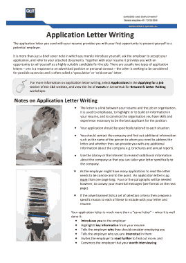 Job Application Letter Sample Template