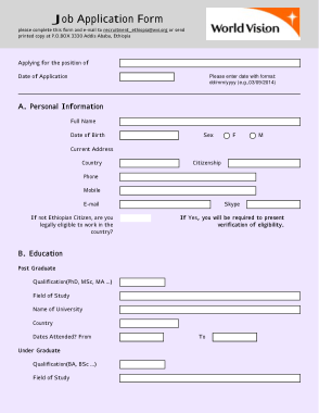 Free Download PDF Books, Personal Information Job Application Form Template