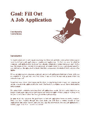 Sample Target Job Application Form Template