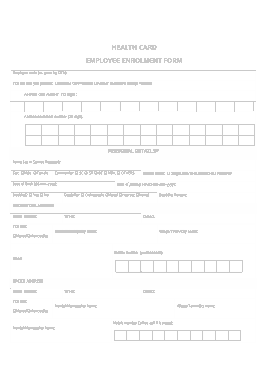 Employee Health Card Application Form Template