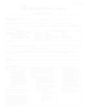 LSU Employee Leave Application Form Template
