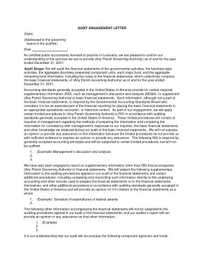 Audit Letter of Engagement Template