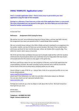 Email Application Letter Template
