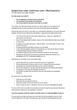 Experience Cover Letter Template