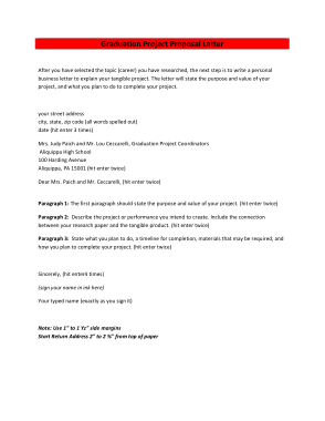 Project Proposal Letter Template