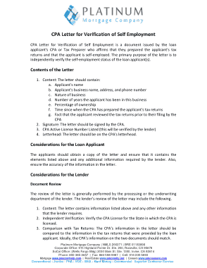 Self Employment Verification Letter Template