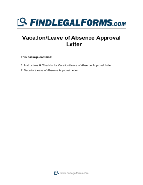 Free Download PDF Books, Vacation Leave Letter Template