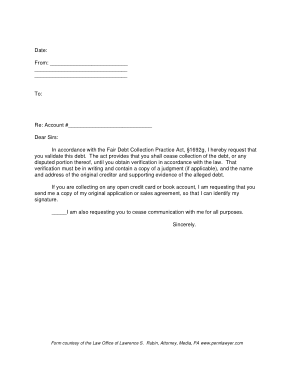 Validation Letter Format Template