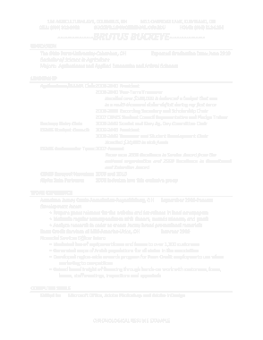 Agriculture Resume Template