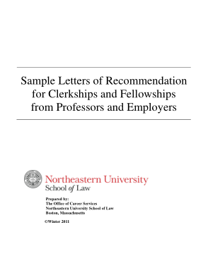 Fellowships Letter of Recommendation Template